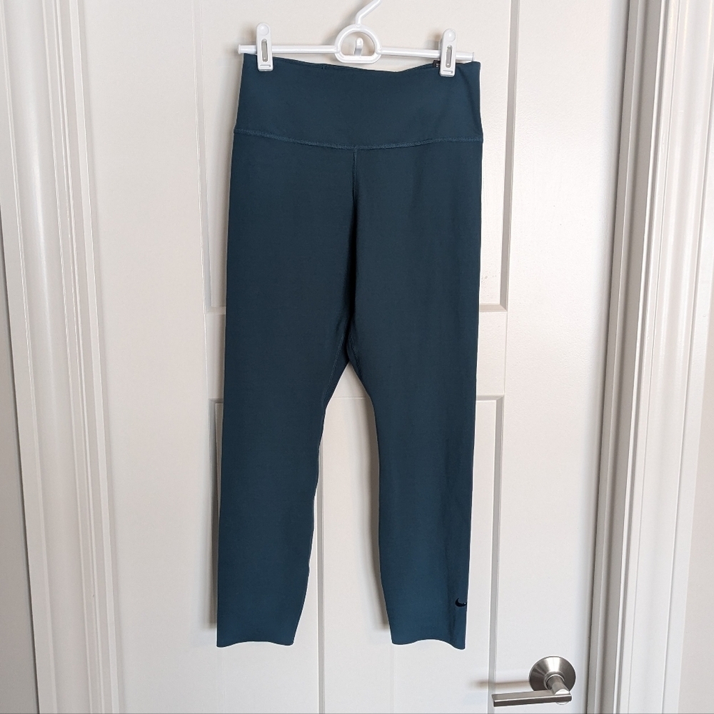 Nike One Luxe Tight Fit Mid Rise Leggings - Deep Teal sz S